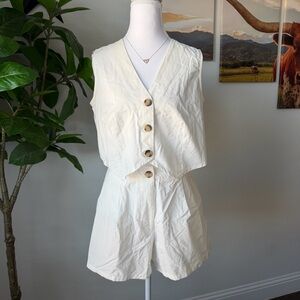 SHEIN Ivory Top and shorts